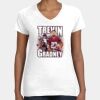 Women's Fine Jersey V-Neck Tee Thumbnail